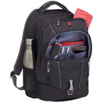 Wenger Origins Recycled Laptop Backpack, 15 Inch Embroidery - Black - Right Angle 2