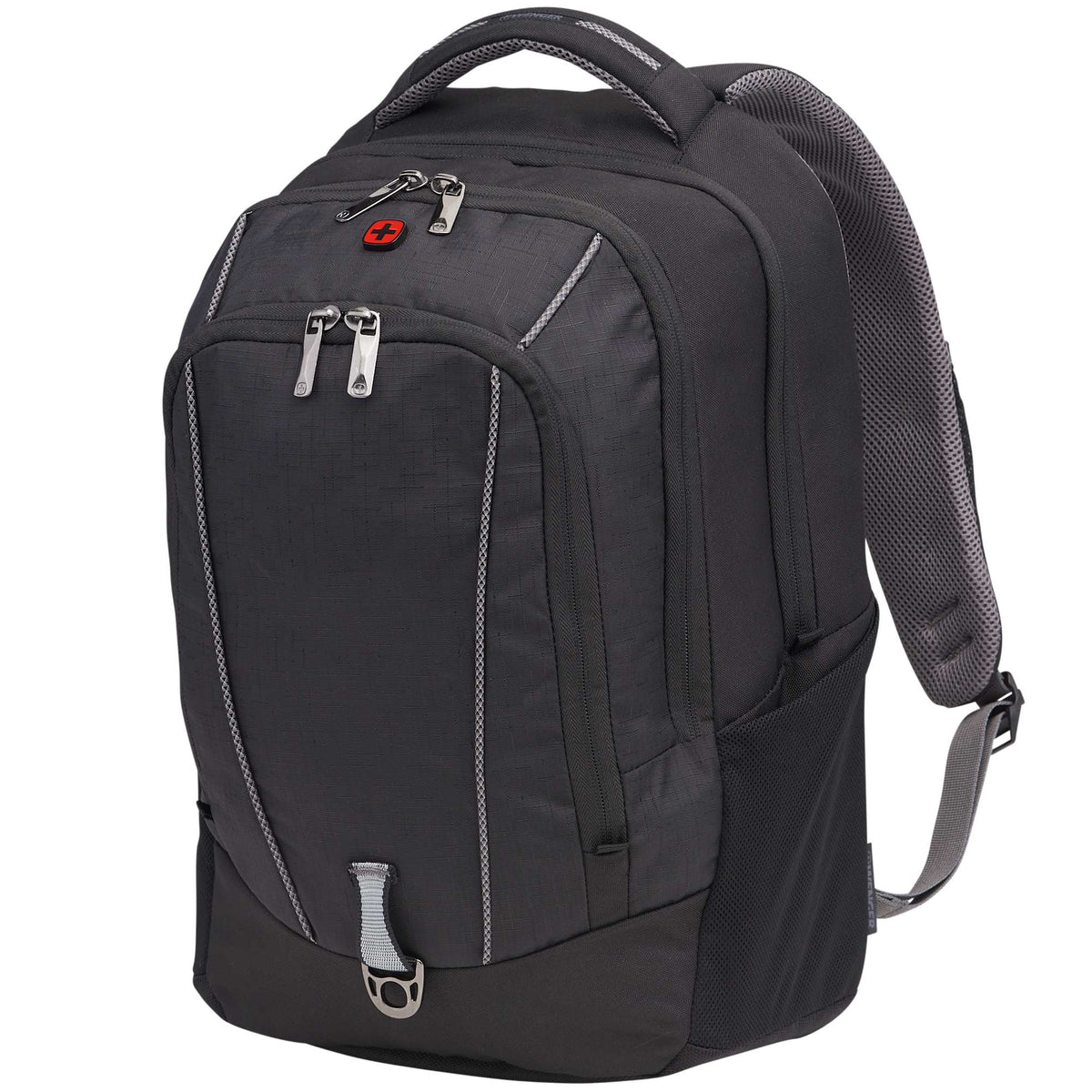 Wenger Origins Recycled Laptop Backpack, 15 Inch Transfer - Black - Left Angle 2
