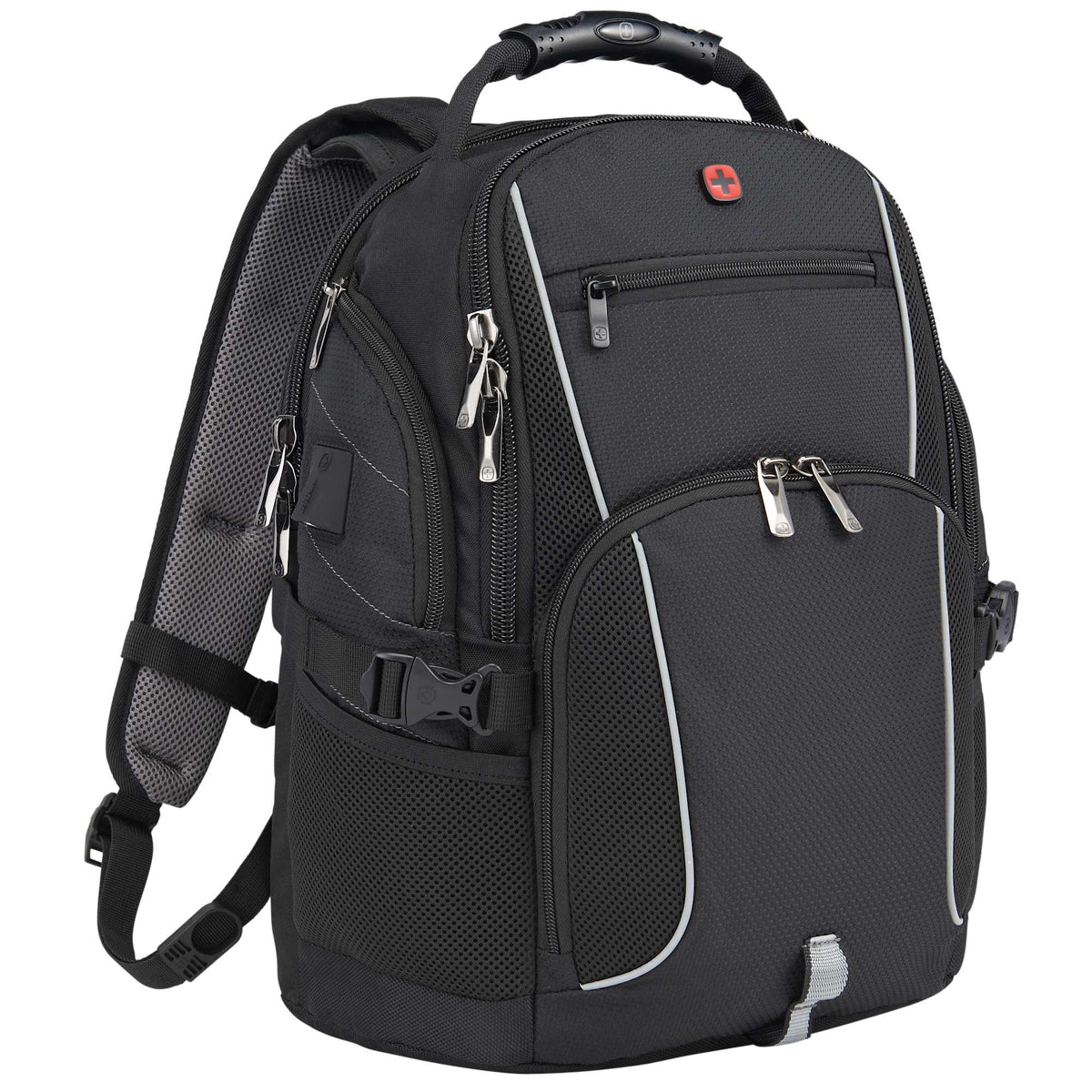 Wenger Pro Laptop Backpack with USB Port, 15 Inch Transfer - Black - Right Angle 6