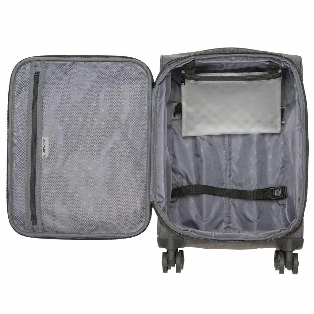 Wenger Recycled Carry-On Luggage, 21 Inch Transfer - Graphite - Front 3