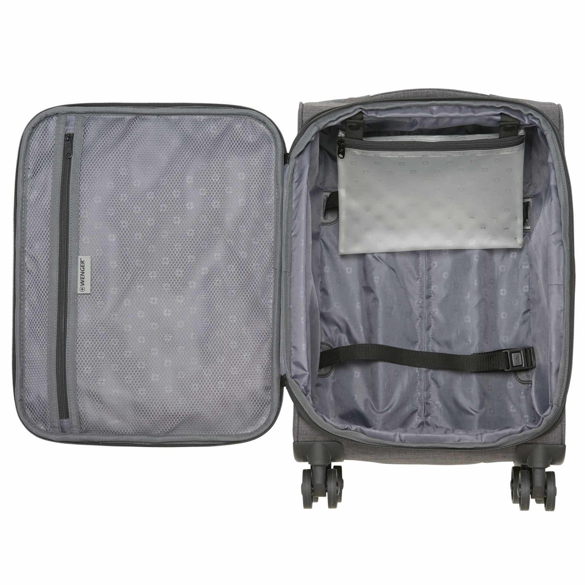 Wenger Recycled Carry-On Luggage, 21 Inch Transfer - Graphite - Front 3