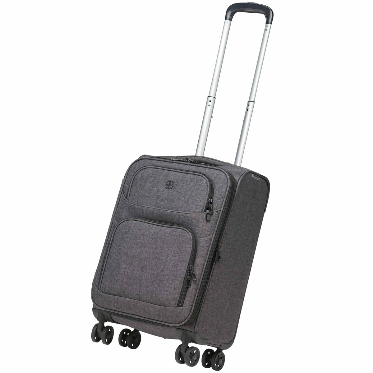 Wenger Recycled Carry-On Luggage, 21 Inch Transfer - Graphite - Right Angle 3