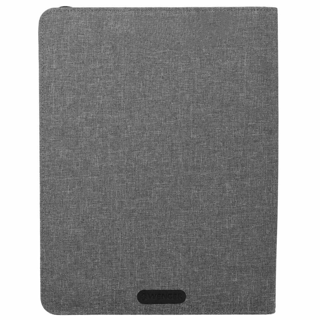 Wenger Recycled PET Zippered Padfolio - Gray - Back