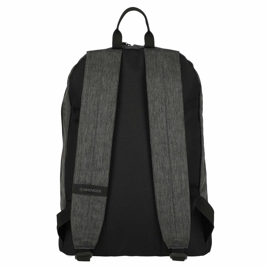 Wenger Rush Recycled Laptop Backpack, 15 Inch Transfer - Black - Back