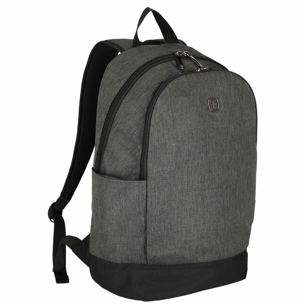 Wenger Storm Recycled Laptop Backpack, 15 Inch Embroidery - Black - Right Angle