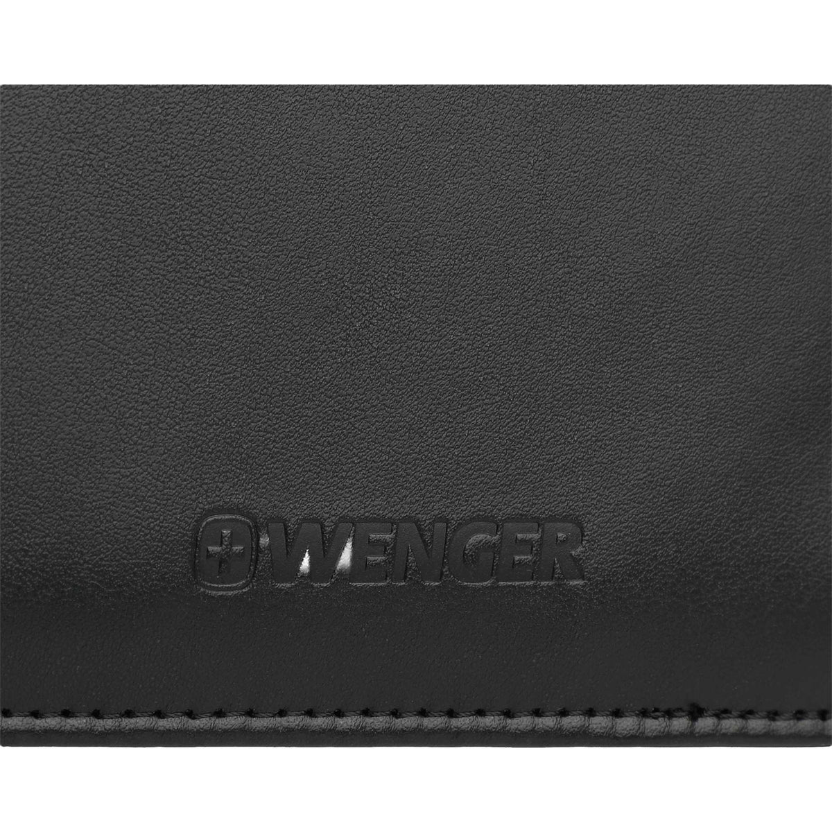 Wenger Tech Zip Padfolio in Recycled Polyester Debossing - Black - Detail