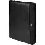 Wenger Tech Zip Padfolio in Recycled Polyester Debossing - Black - Left Angle