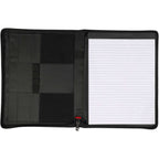 Wenger Tech Zip Padfolio in Recycled Polyester Debossing - Black - Open