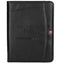 Wenger Zippered Padfolio with Gusset Pocket Debossing - Black - Front