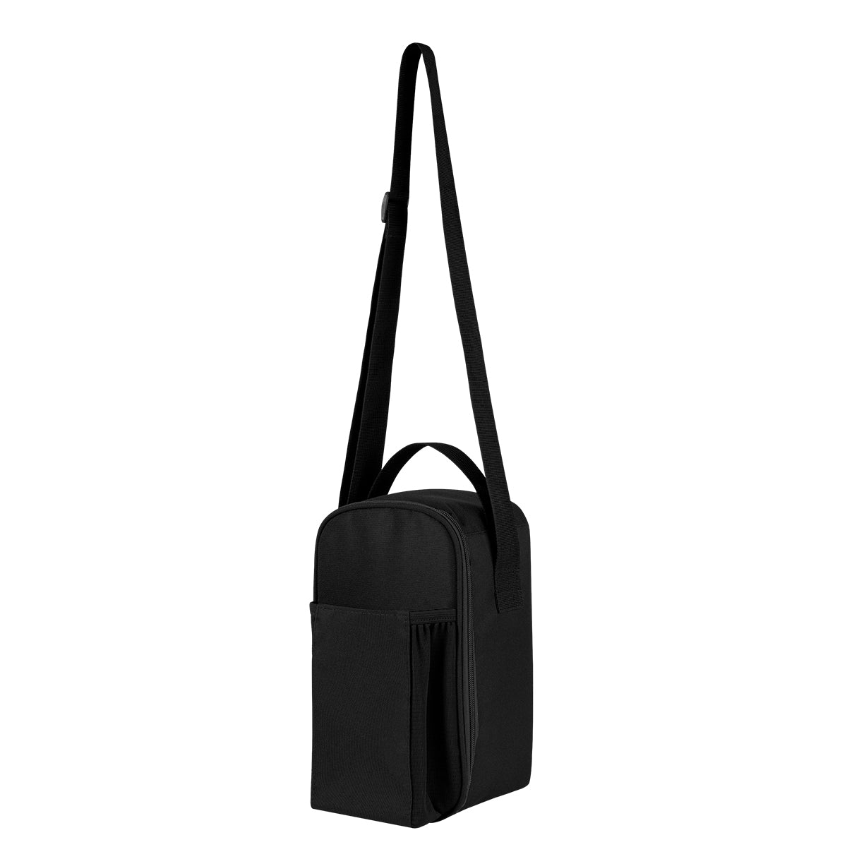 Weston Four Can Cooler Sling Bag in Recycled PET - Black - Angle