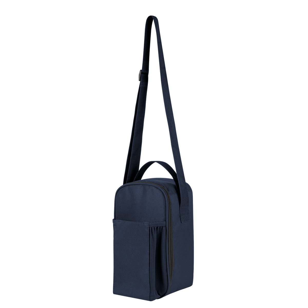 Weston Four Can Cooler Sling Bag in Recycled PET - Navy - Angle