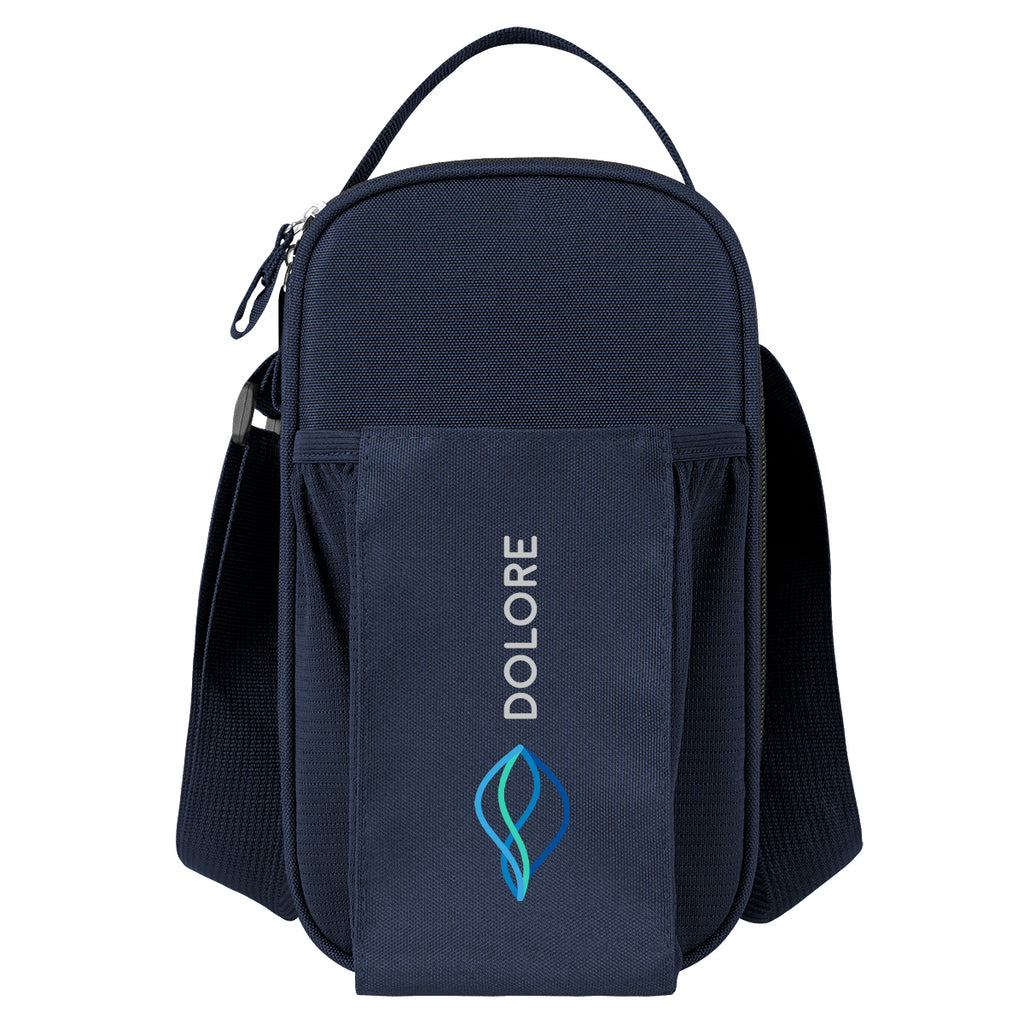 Weston Four Can Cooler Sling Bag in Recycled PET - Navy - Colorbrite