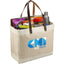 Westover Jute Market Tote with Leather Accents Transfer - Natural - Right Angle