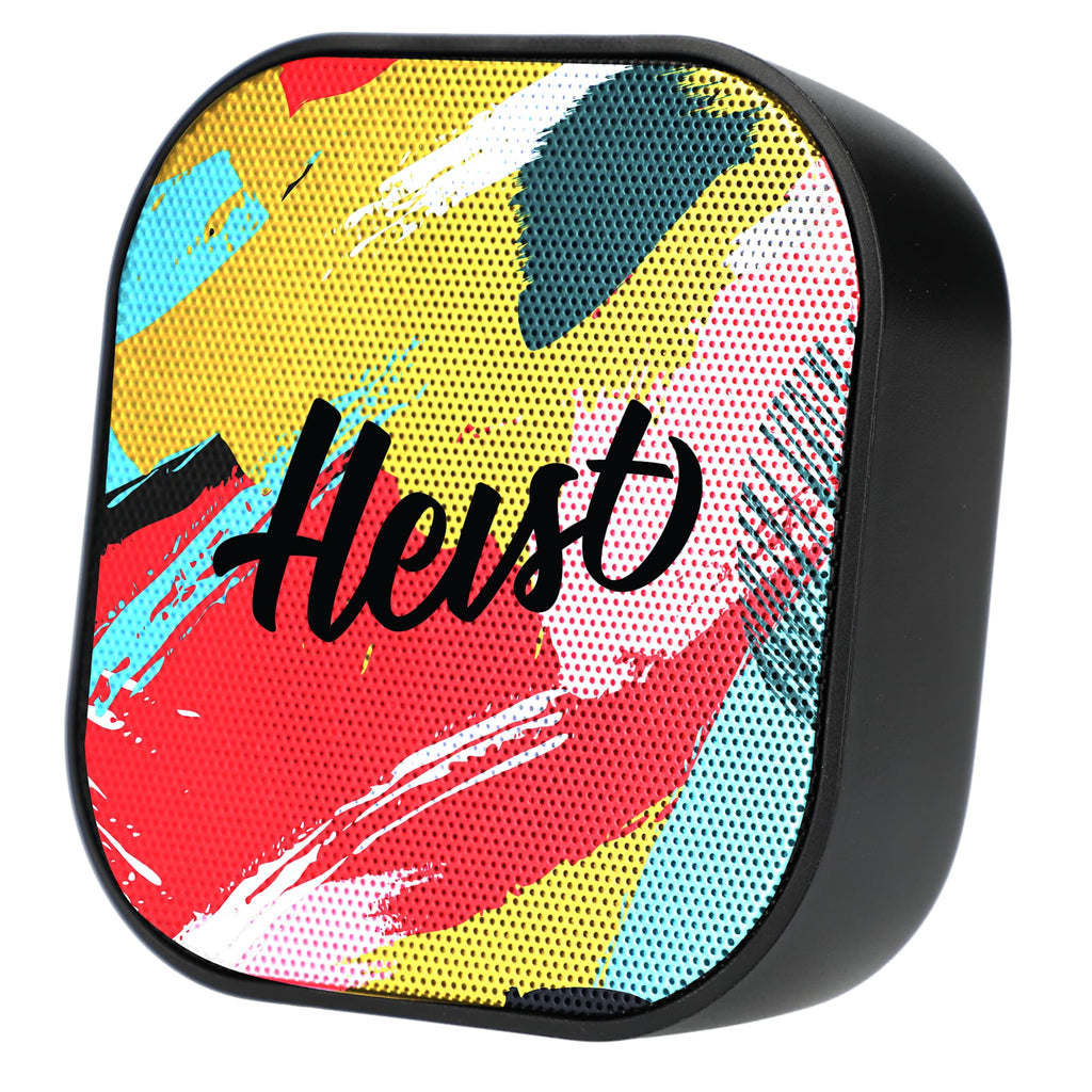 Whammo Bluetooth Speaker in Recycled Plastic Full Color - Black - Left Angle