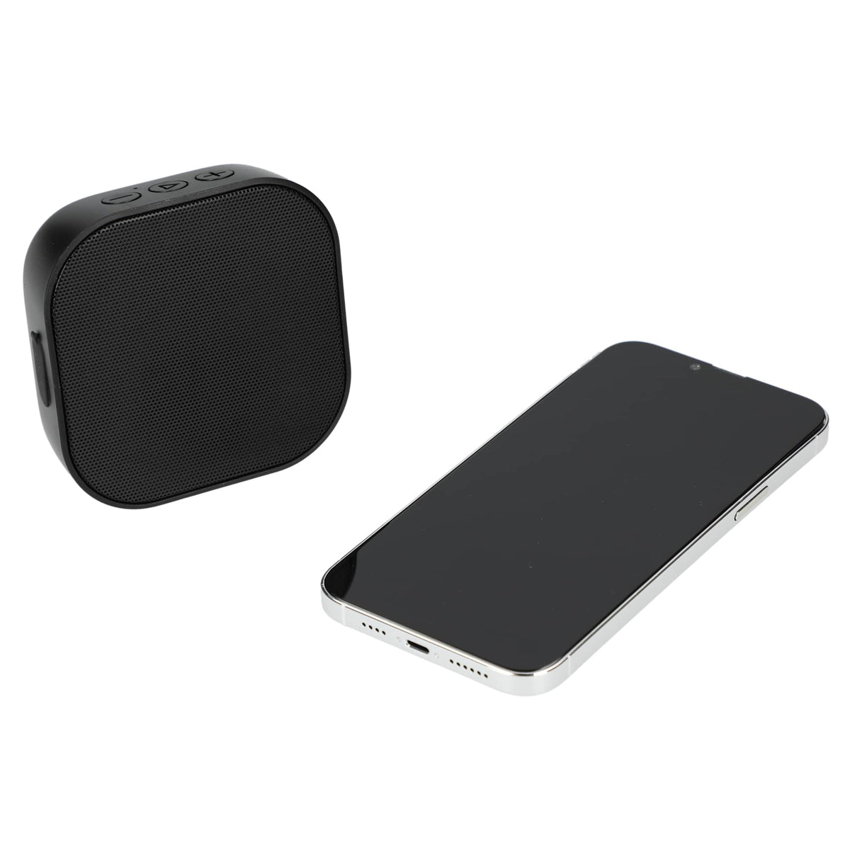 Whammo Bluetooth Speaker in Recycled Plastic Full Color - Black - Right Angle 2