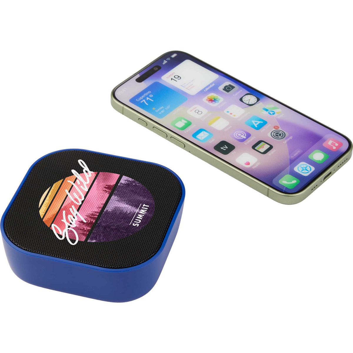 Whammo Compact Bluetooth Speaker, 3W Full Color - Royal - Detail