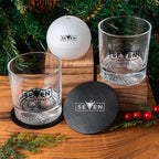 Whiskey Gift Set with Ice Spheres Debossing - Holiday