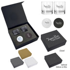 Whiskey Gift Set with Ice Spheres Debossing - Ice-Sphere Whiskey Gift Set
