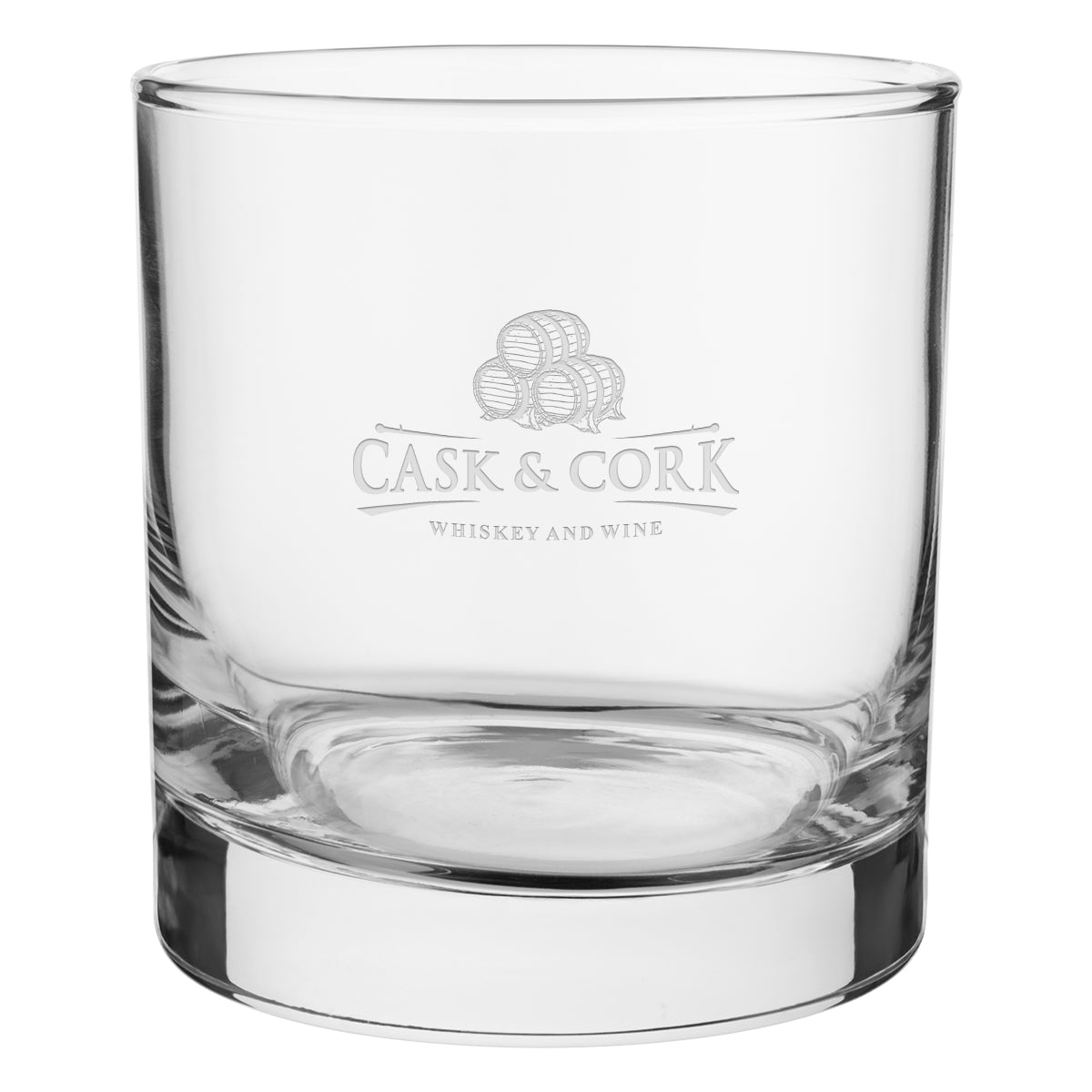 Whiskey Glass, 8 oz - Clear - Laser
