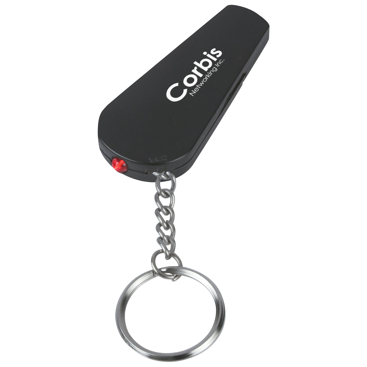 Whistle Light and Keychain - Black - Pad Print