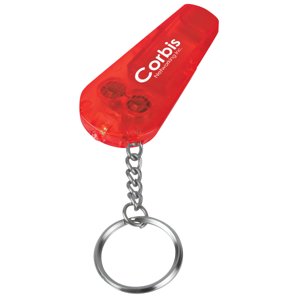Whistle Light and Keychain - Ruby Red - Pad Print