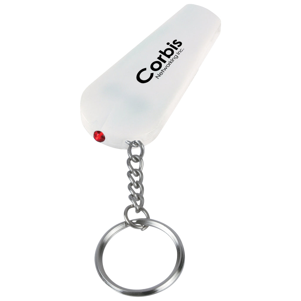 Whistle Light and Keychain - White - Pad Print