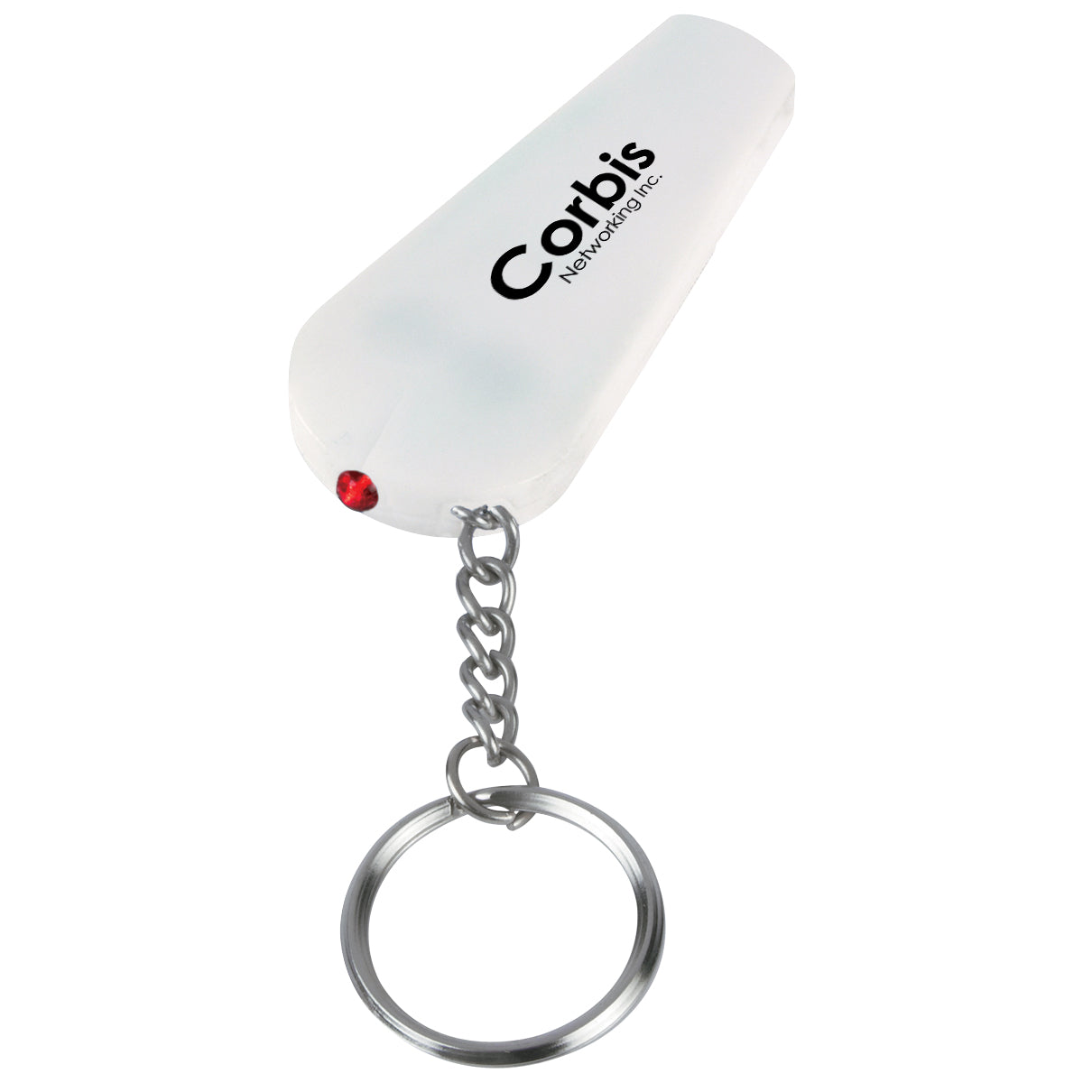 Whistle Light and Keychain - White - Pad Print
