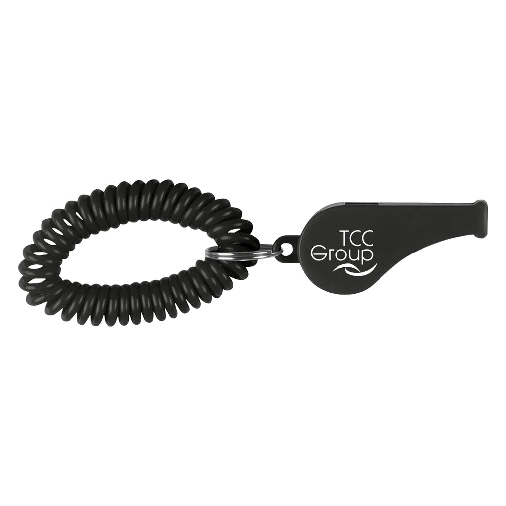 Whistle on a Coil, Recycled - Black - Pad Print