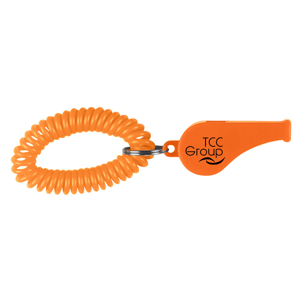 Whistle on a Coil, Recycled - Orange - Pad Print