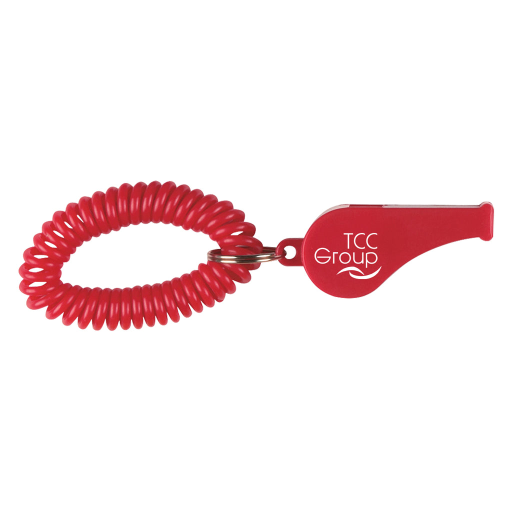 Whistle on a Coil, Recycled - Red - Pad Print