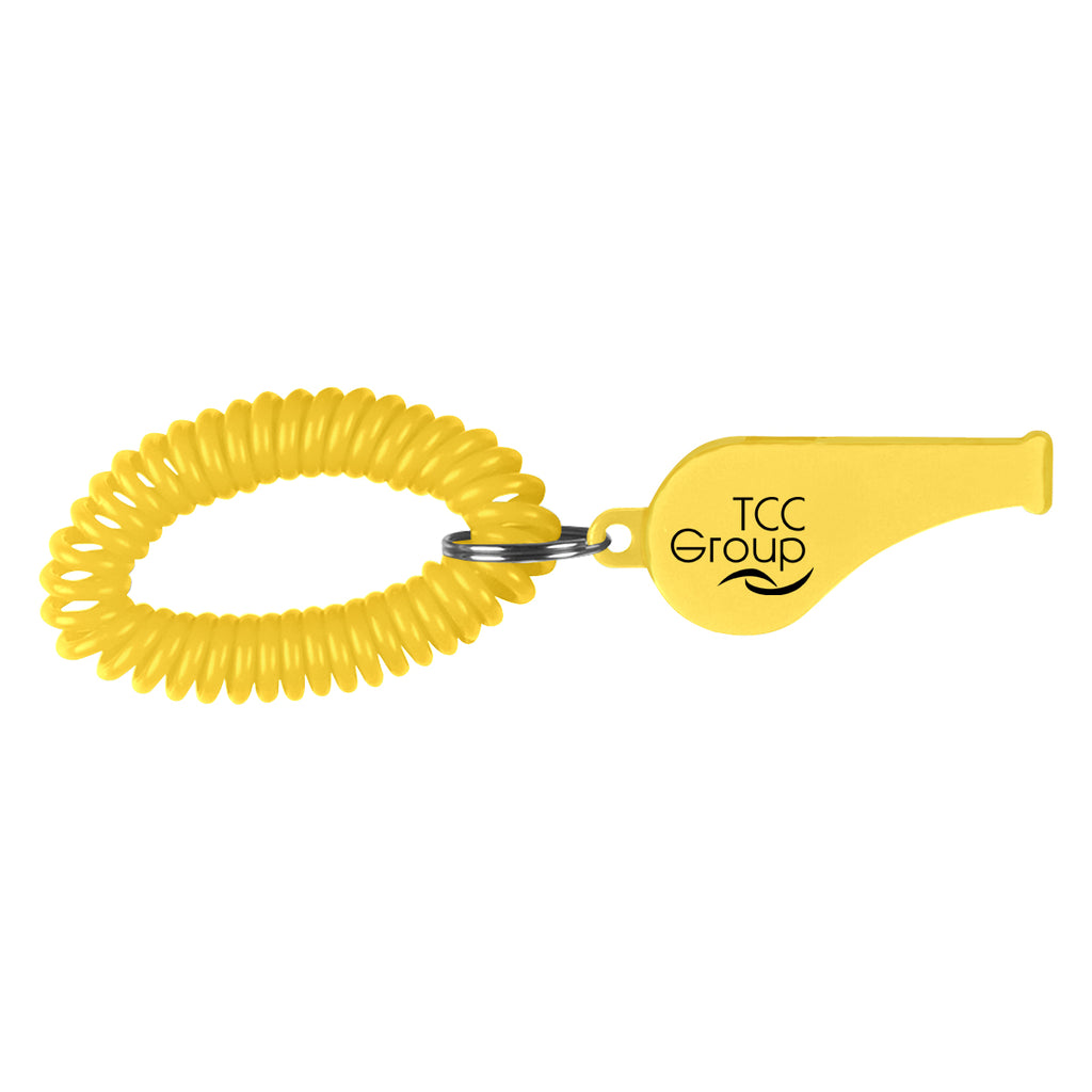 Whistle on a Coil, Recycled - Yellow - Pad Print