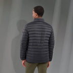 Whistler Lightweight Down Jacket for Men Embroidery - Black - Back On Model