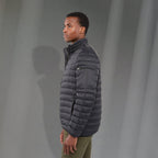 Whistler Lightweight Down Jacket for Men Embroidery - Black - Left Side On Model