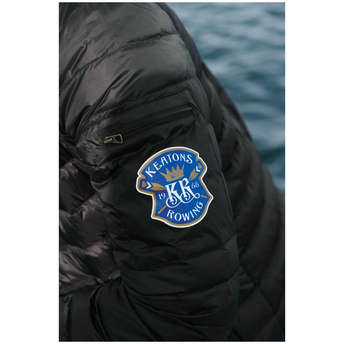 Whistler Lightweight Down Jacket for Men Embroidery - Black - On Model