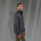 Whistler Lightweight Down Jacket for Men Embroidery - Black - Right Side On Model