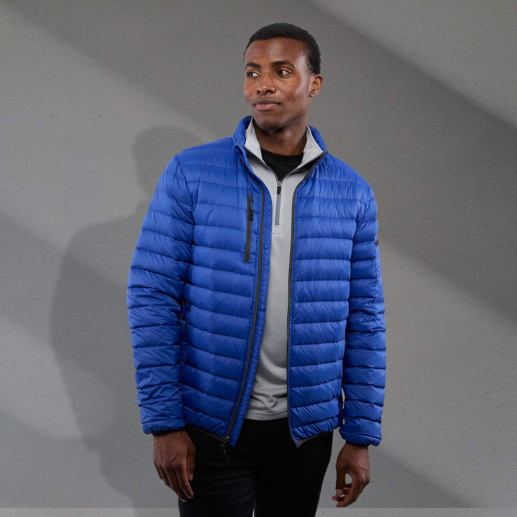 Whistler Lightweight Down Jacket for Men Embroidery - New Royal - Front On Model 4