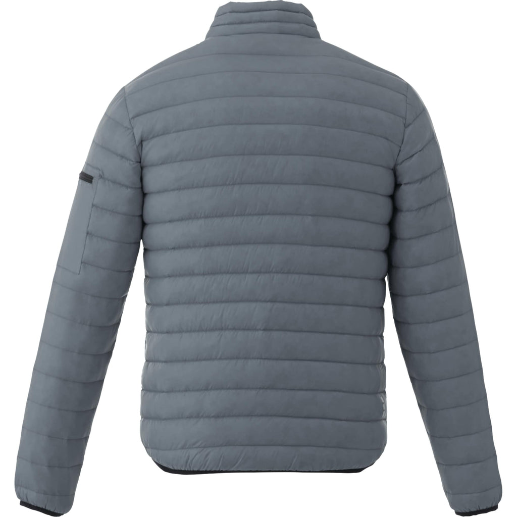 Whistler Lightweight Down Jacket for Men Embroidery - Steel Grey - Back Flat