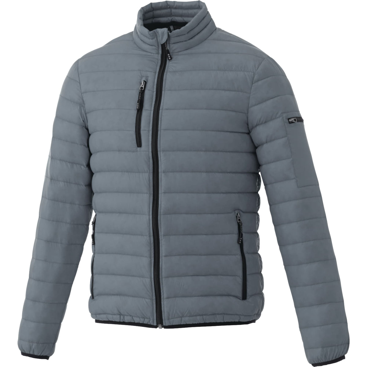 Whistler Lightweight Down Jacket for Men Embroidery - Steel Grey - Front Flat