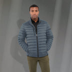 Whistler Lightweight Down Jacket for Men Embroidery - Steel Grey - Front On Model