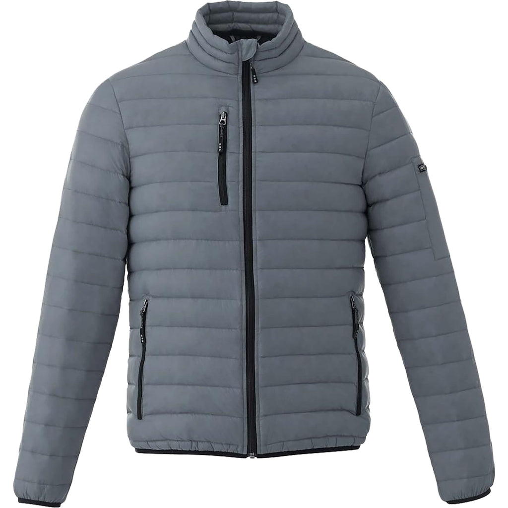 Whistler Lightweight Down Jacket for Men Embroidery - Steel Grey - Front