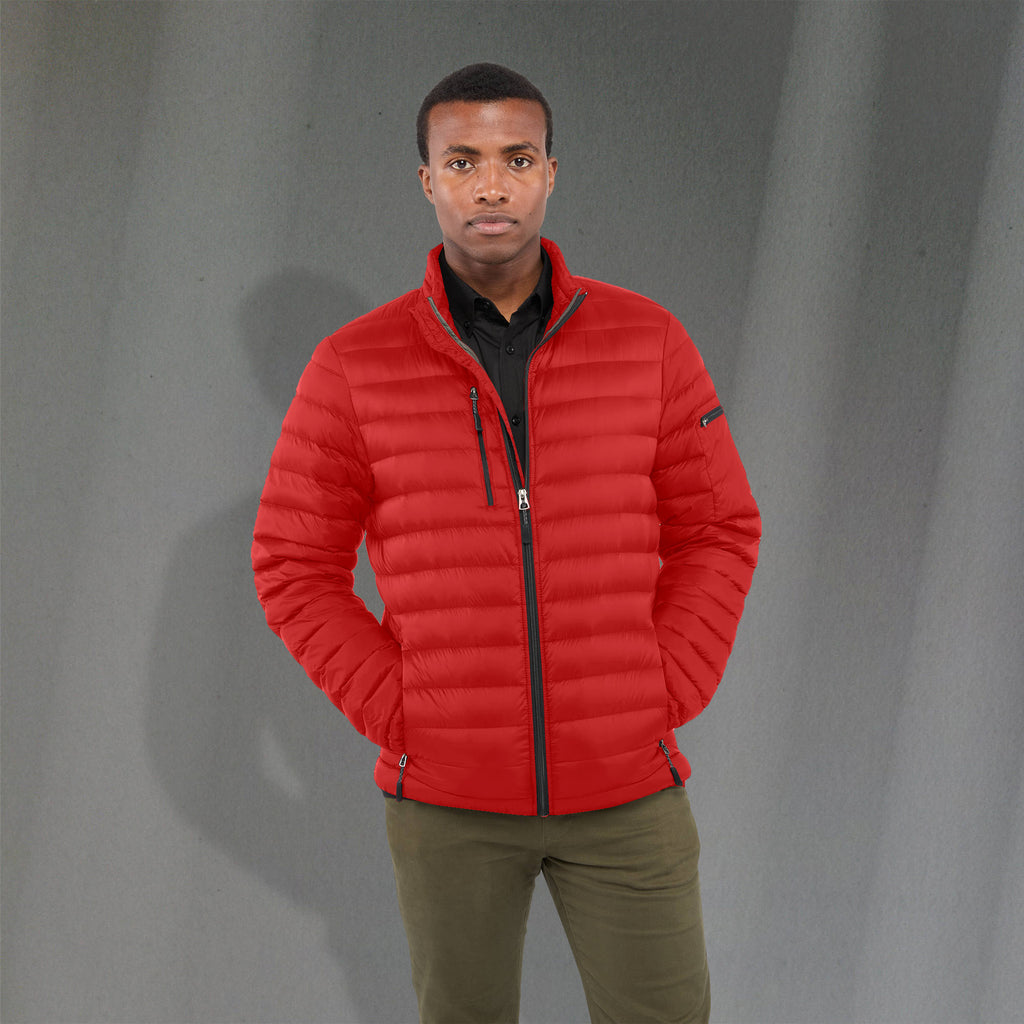 Whistler Lightweight Down Jacket for Men Embroidery - Team Red - Front On Model