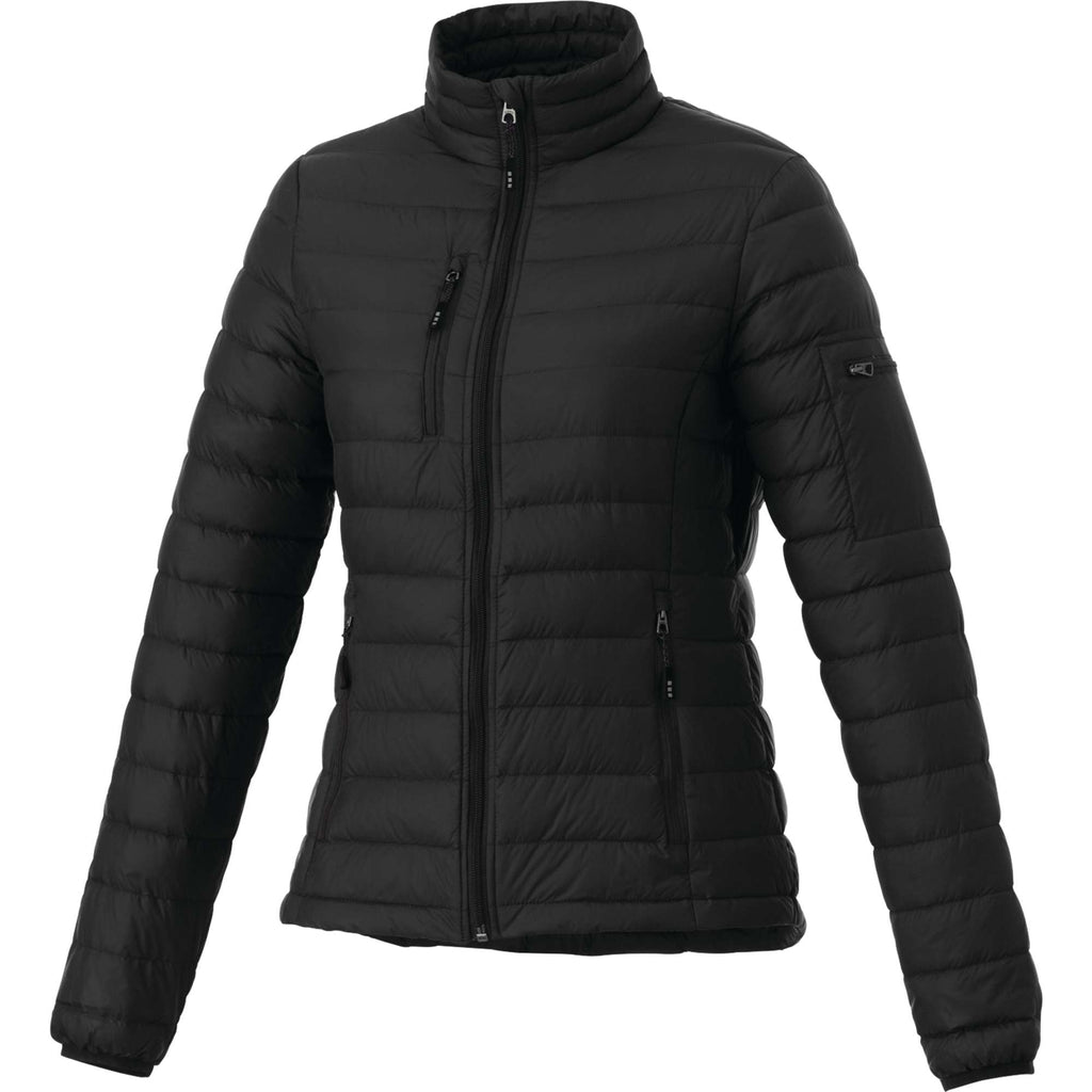 Whistler Lightweight Down Jacket for Women Embroidery - Black - Front Flat
