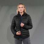 Whistler Lightweight Down Jacket for Women Embroidery - Black - Front On Model