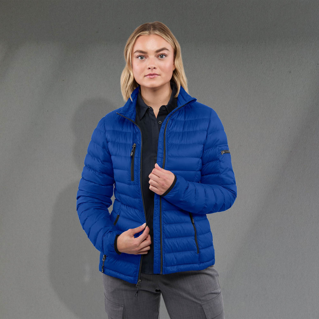Whistler Lightweight Down Jacket for Women Embroidery - New Royal - Front On Model