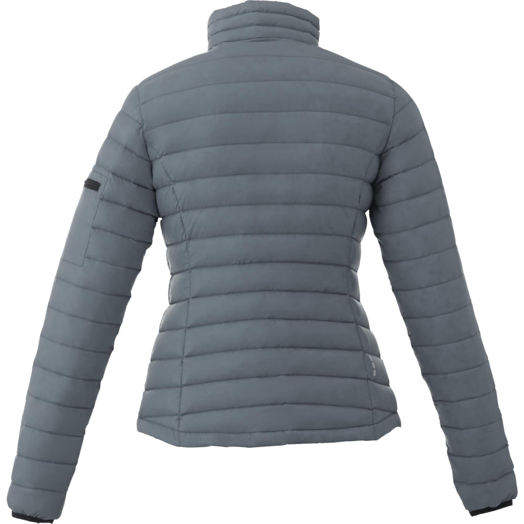 Whistler Lightweight Down Jacket for Women Embroidery - Steel Grey - Back Flat