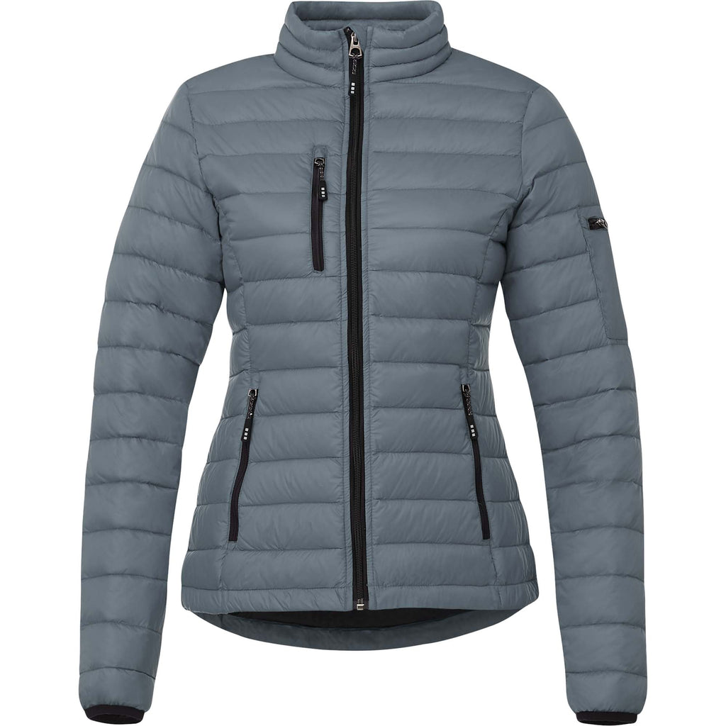 Whistler Lightweight Down Jacket for Women Embroidery - Steel Grey - Front