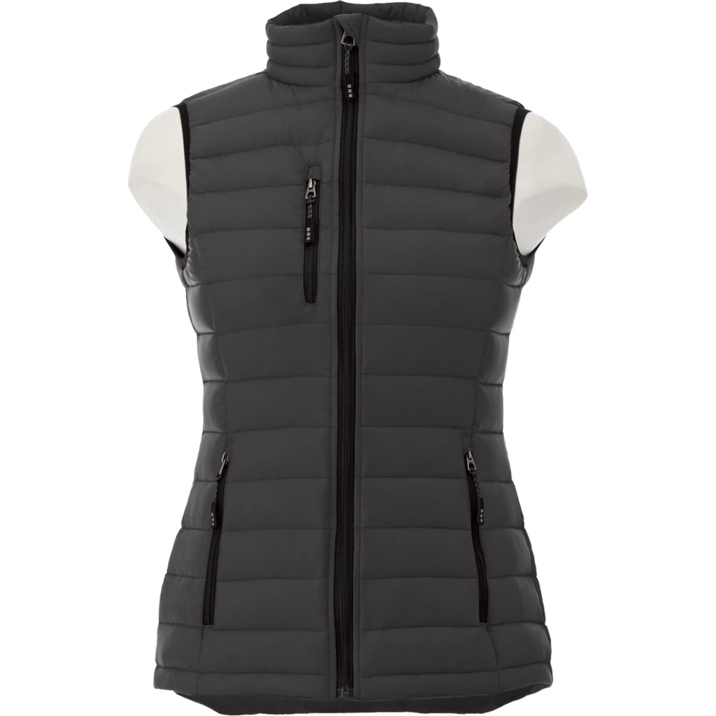 Whistler Lightweight Down Vest for Women Embroidery - Black - Front