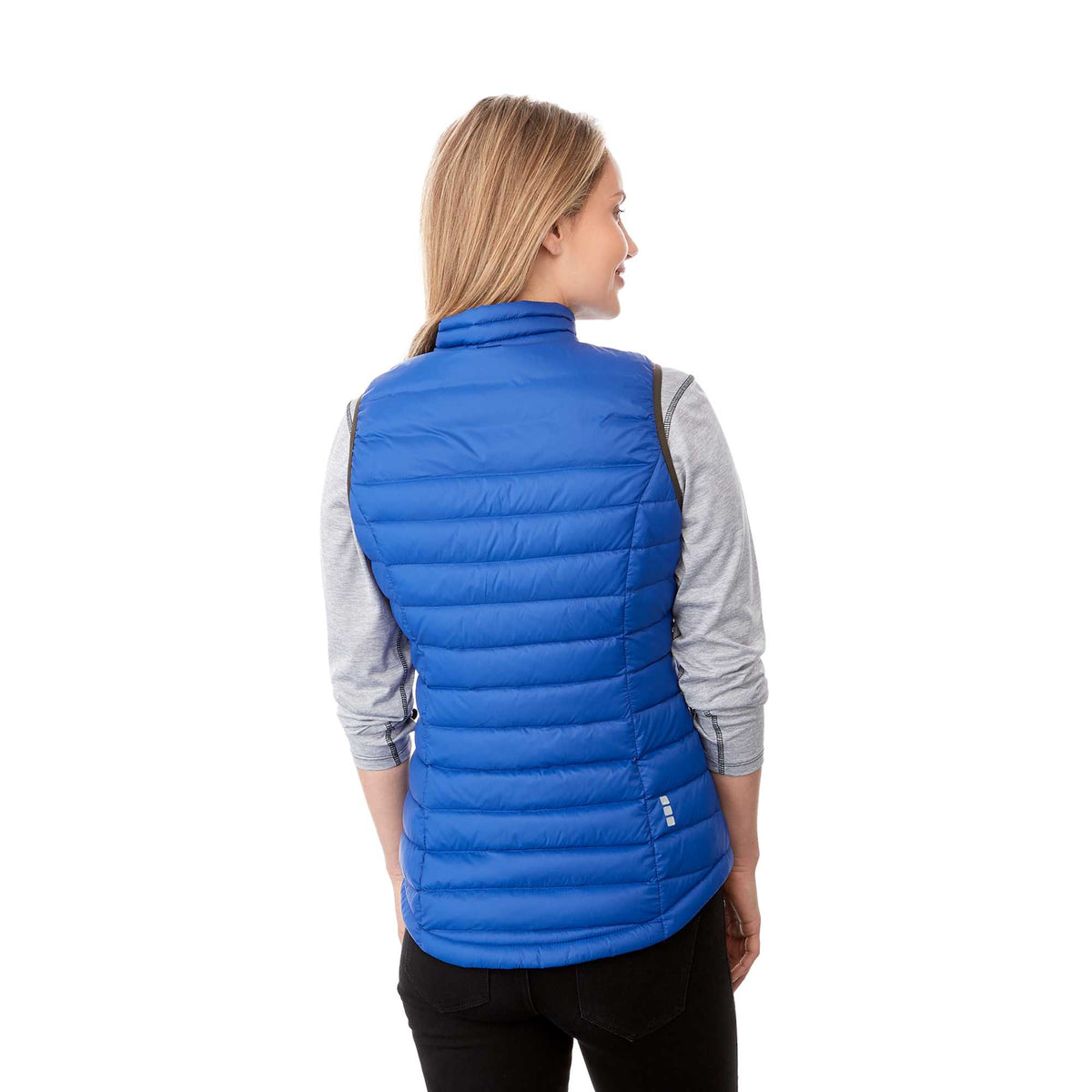 Whistler Lightweight Down Vest for Women Embroidery - New Royal - Back On Model