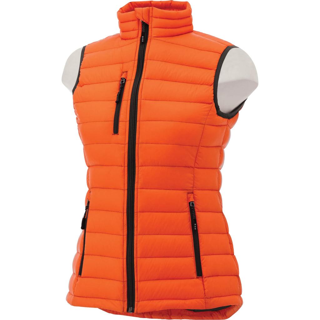 Whistler Lightweight Down Vest for Women Embroidery - Orange - Flat