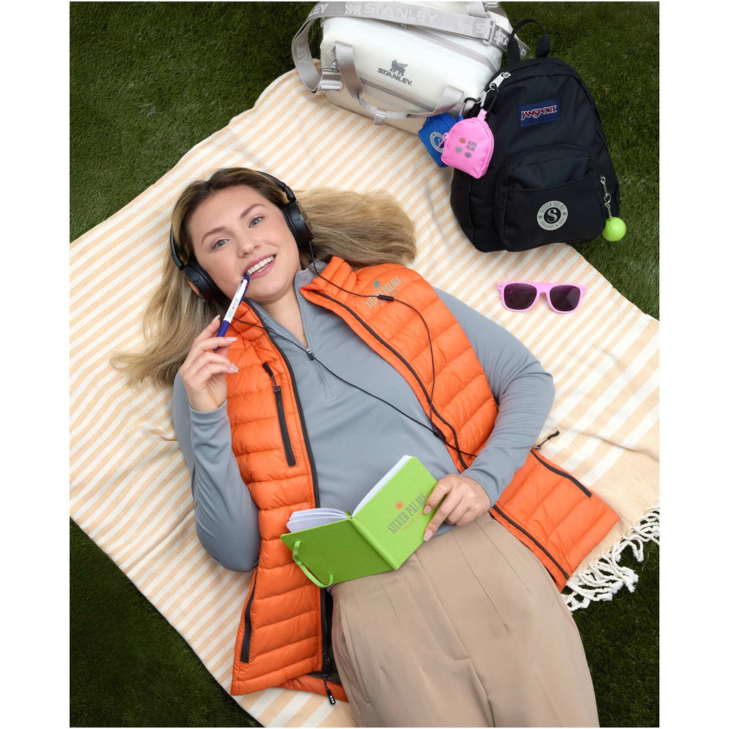 Whistler Lightweight Down Vest for Women Embroidery - Orange - Lifestyle